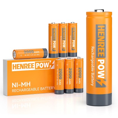 Henreepow AA 2000MAH 1,2V suure võimsusega Ni-MH laetav aku