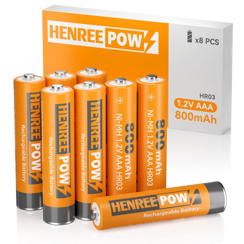 Henreepow AAA 800MAH 1,2V suure võimsusega Ni-MH laetav aku