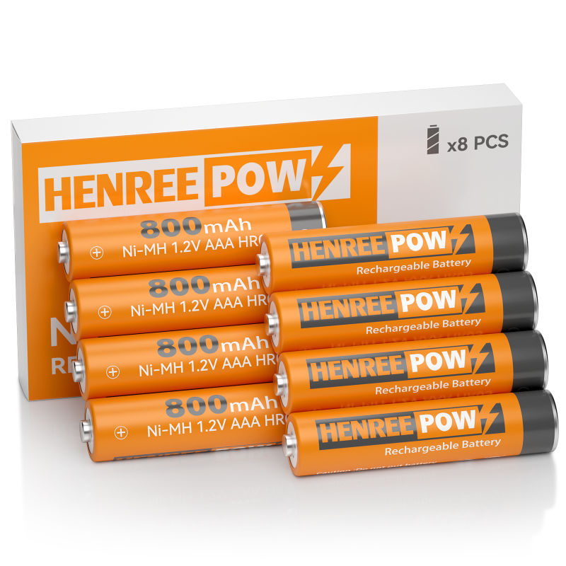 Henreepow AAA 800MAH 1,2V suure võimsusega Ni-MH laetav aku